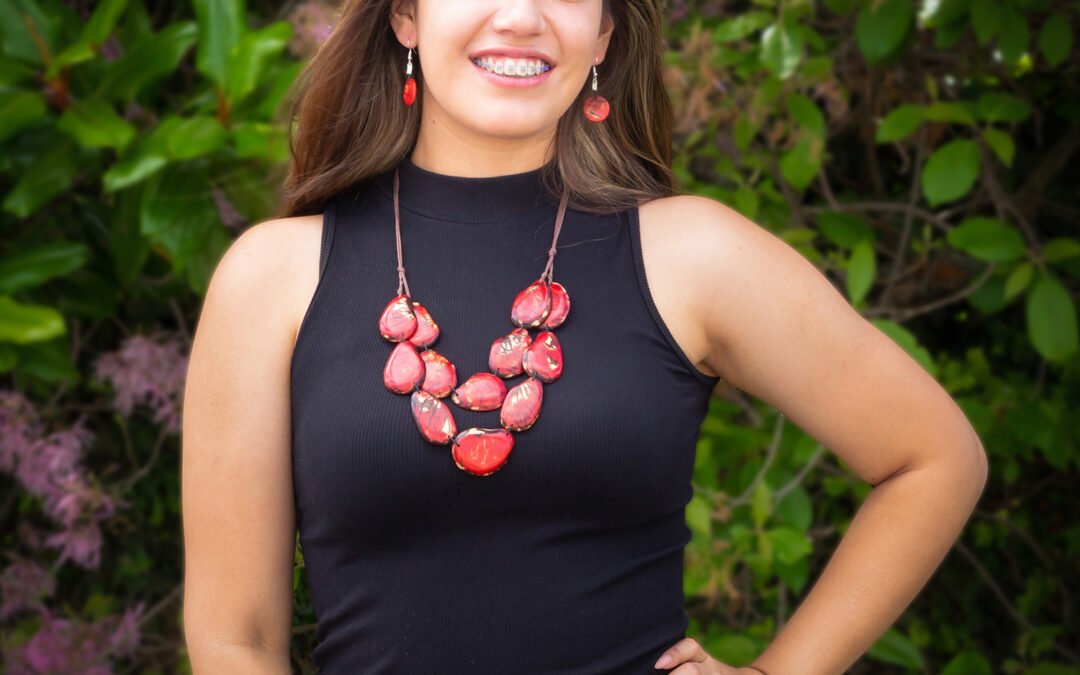 Red Handmade Necklace Tagua