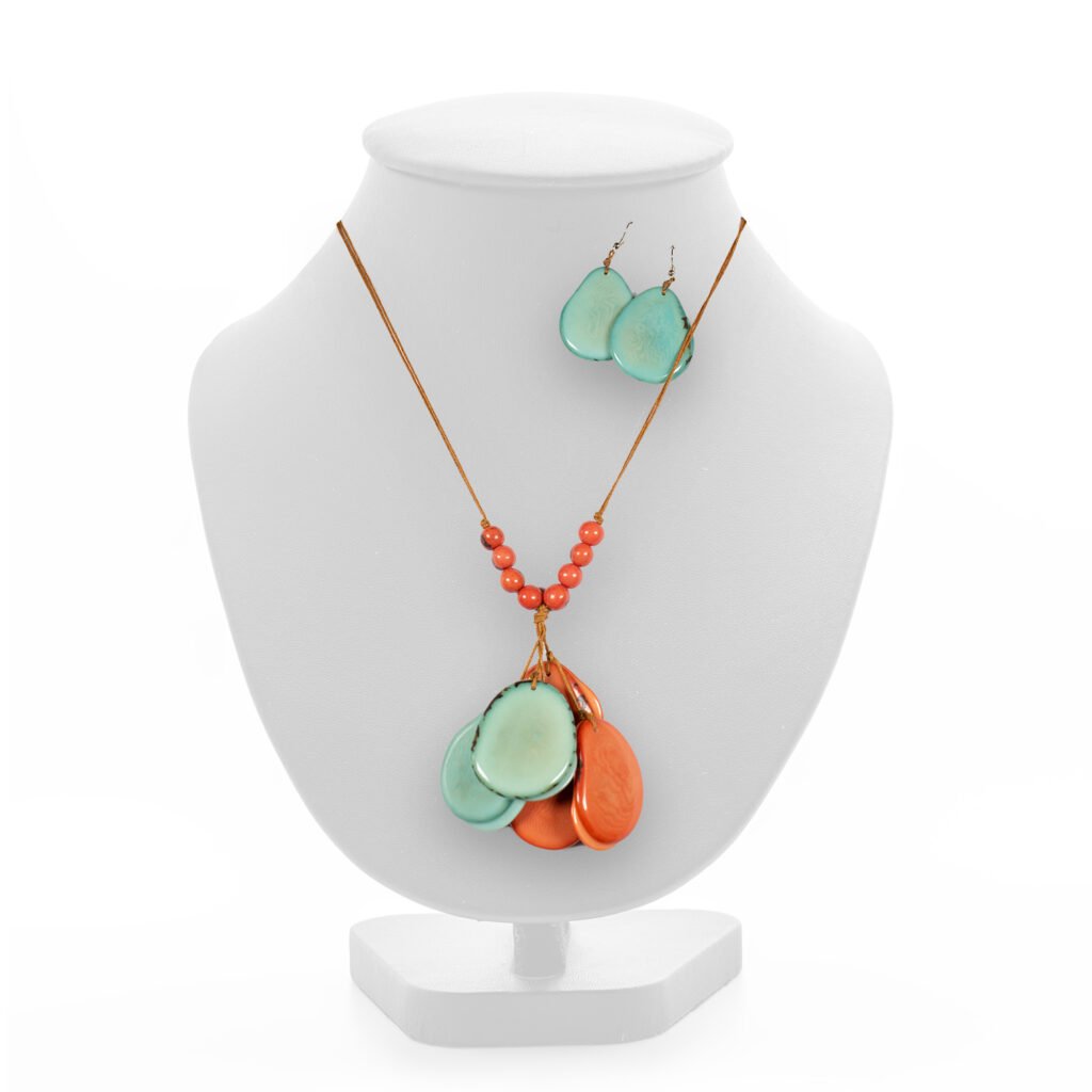 beautiful and luxury necklace on jewelry stand neck